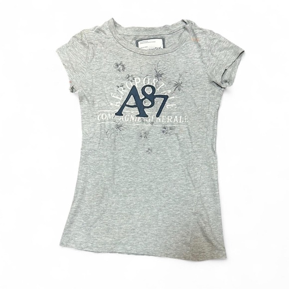Aeropostale Tops - Aeropostale Heather Gray Fitted Tee